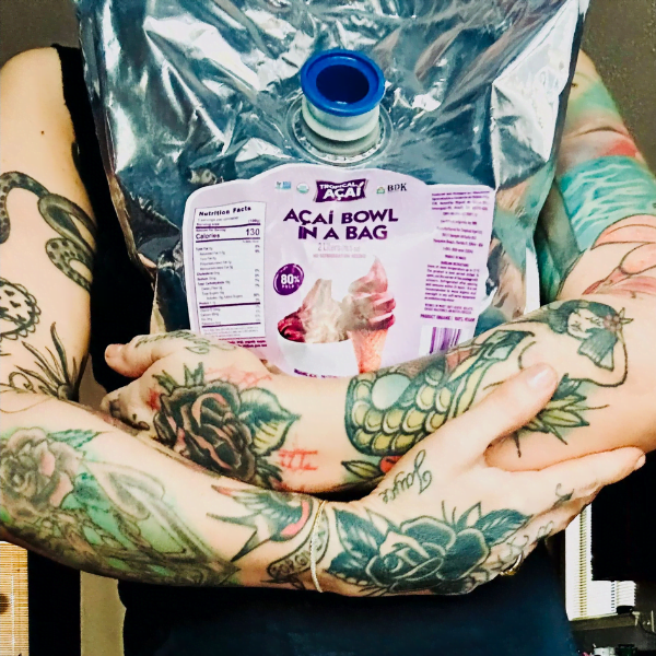 liquid acai pulp tattoo bag